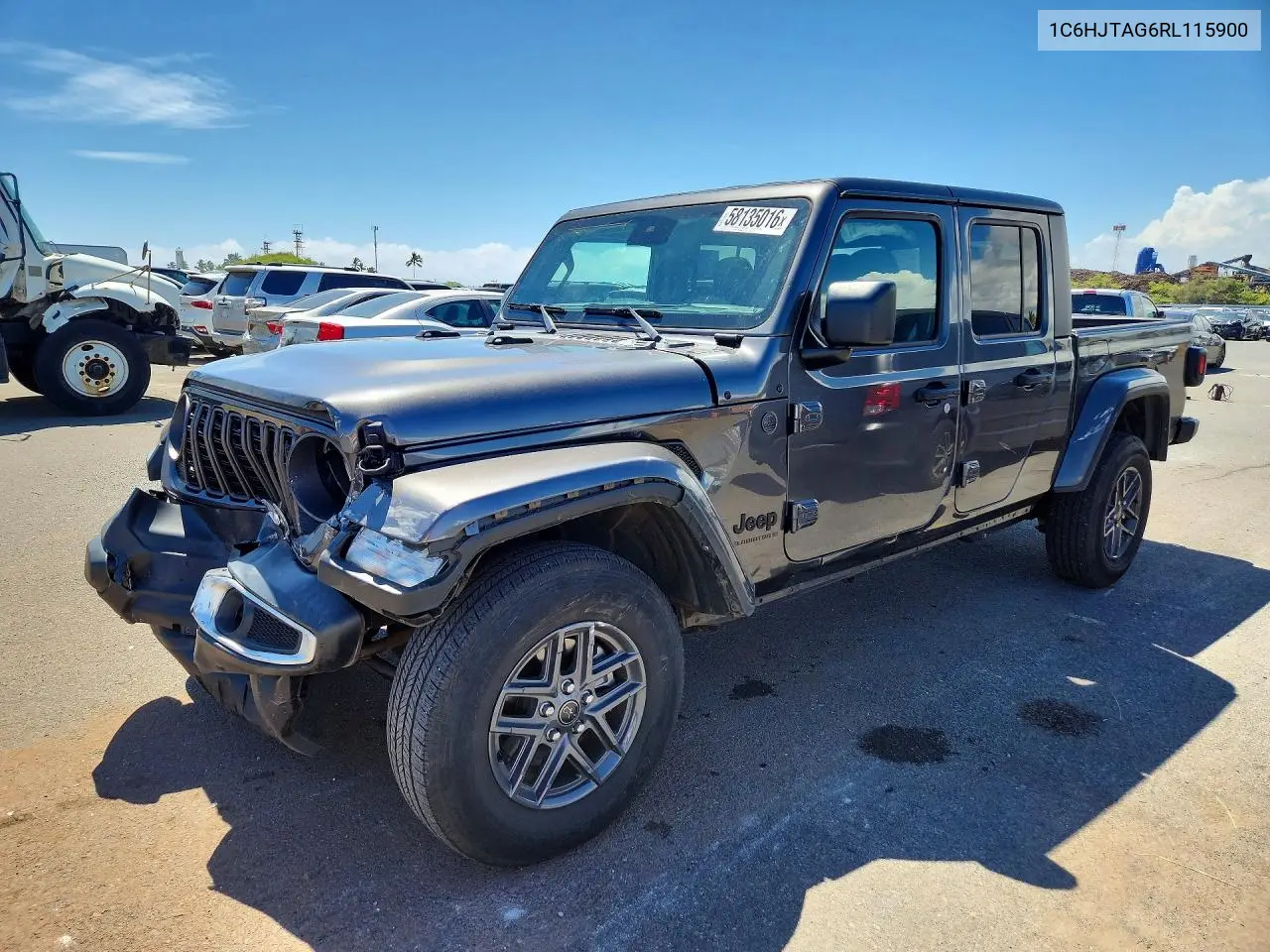 2024 Jeep Gladiator Sport VIN: 1C6HJTAG6RL115900 Lot: 58135016