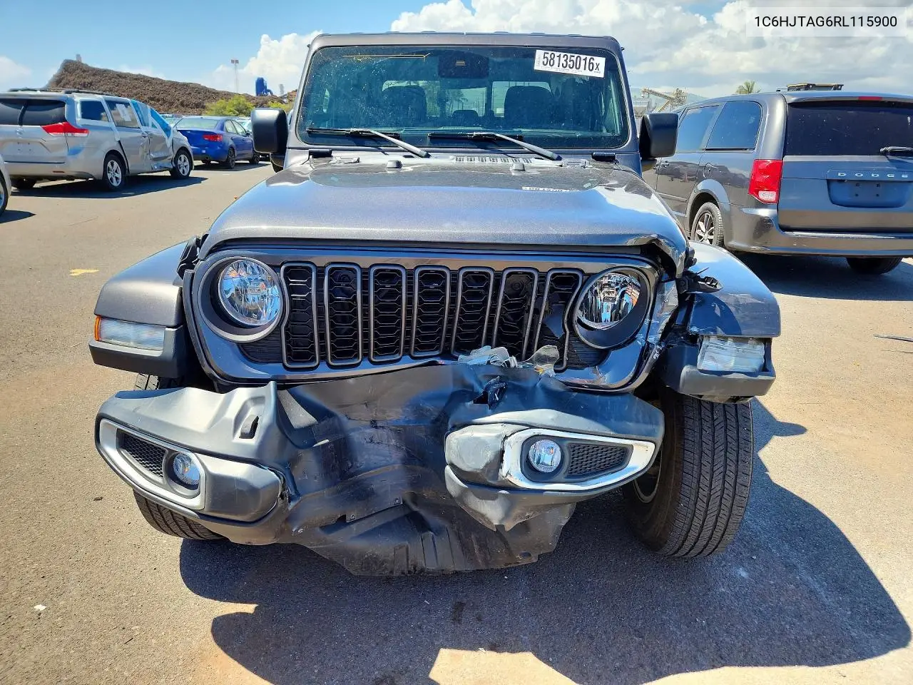 2024 Jeep Gladiator Sport VIN: 1C6HJTAG6RL115900 Lot: 58135016