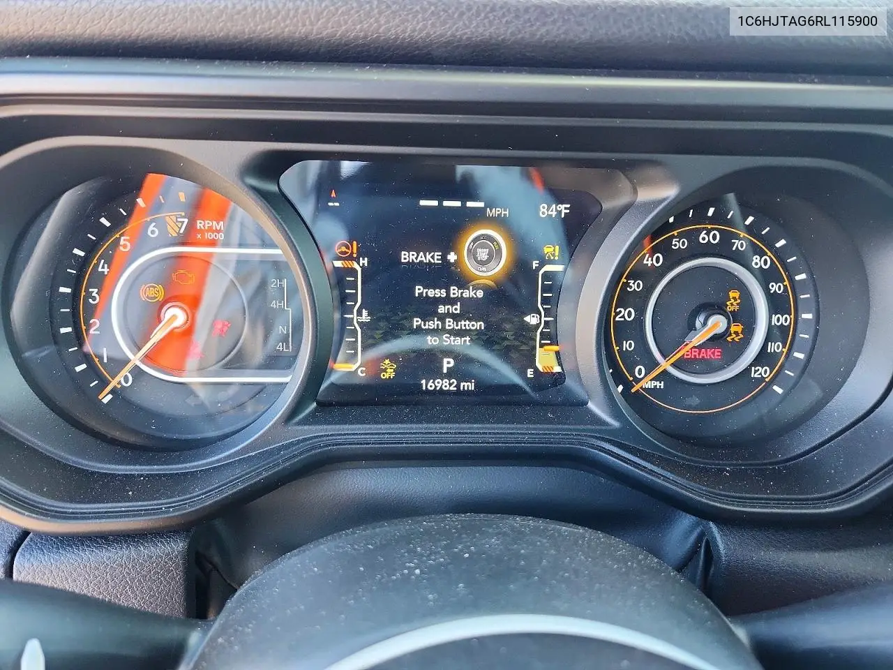 2024 Jeep Gladiator Sport VIN: 1C6HJTAG6RL115900 Lot: 58135016