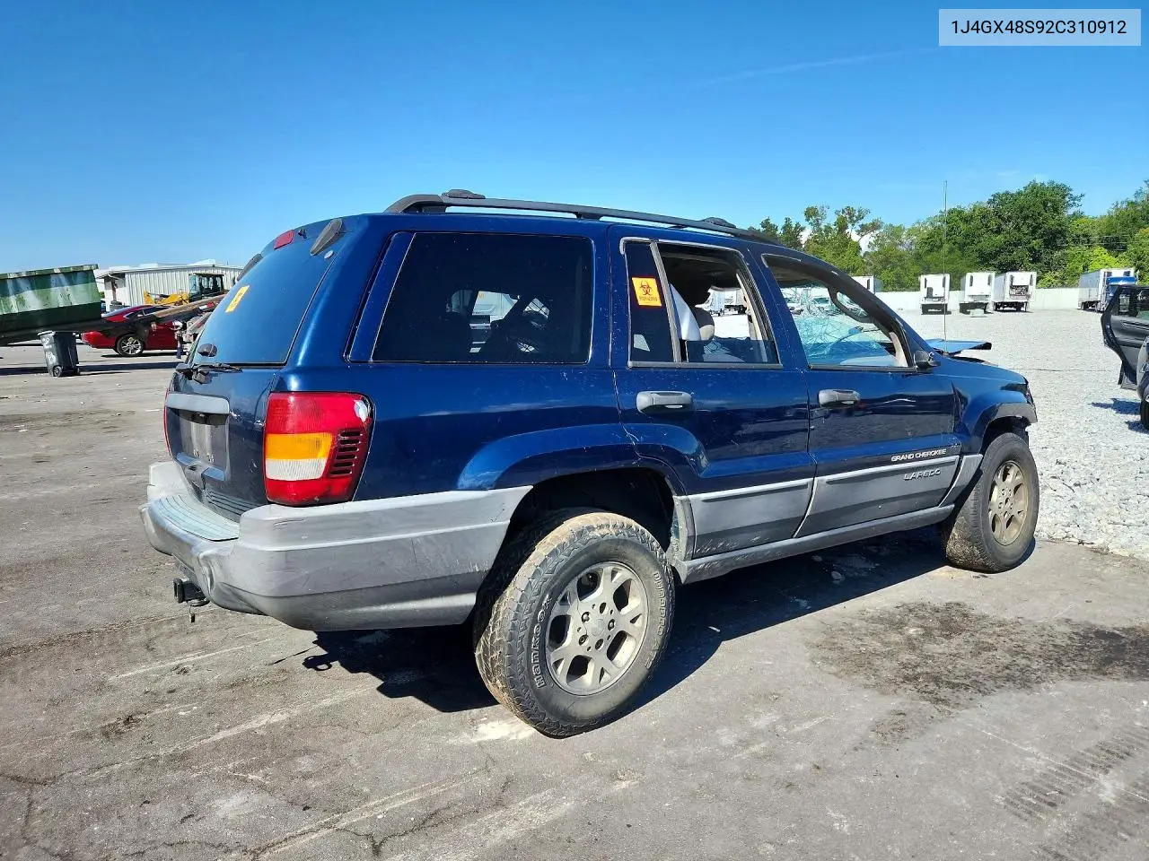 2002 Jeep Grand Cherokee Laredo VIN: 1J4GX48S92C310912 Lot: 60256356