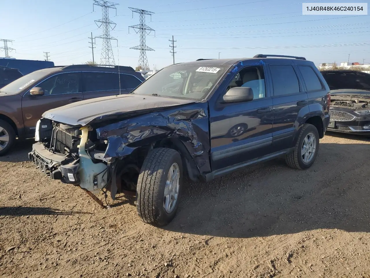 1J4GR48K46C240154 2006 Jeep Grand Cherokee Laredo