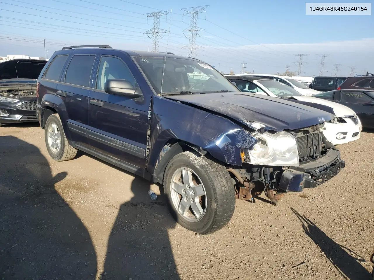 1J4GR48K46C240154 2006 Jeep Grand Cherokee Laredo