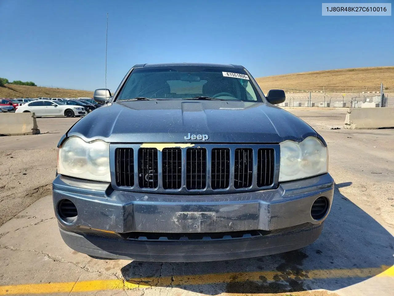 2007 Jeep Grand Cherokee Laredo VIN: 1J8GR48K27C610016 Lot: 61551806