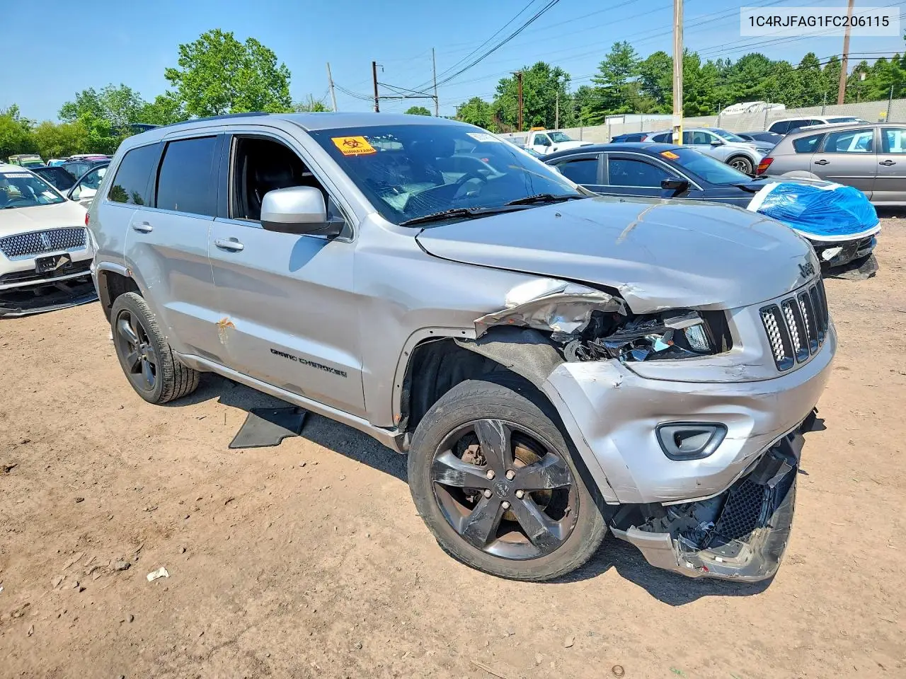 2015 Jeep Grand Cherokee Laredo VIN: 1C4RJFAG1FC206115 Lot: 60914716