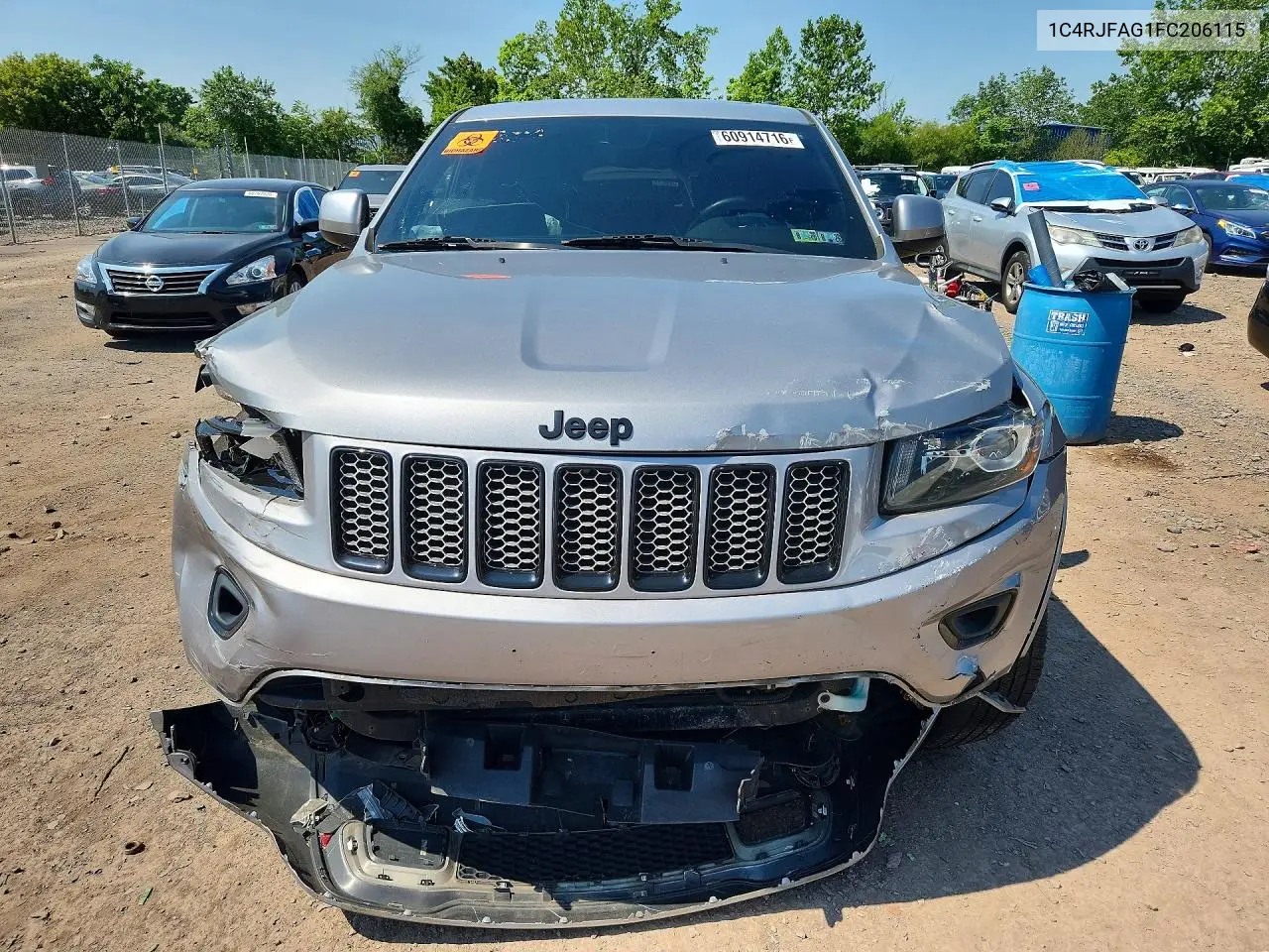 2015 Jeep Grand Cherokee Laredo VIN: 1C4RJFAG1FC206115 Lot: 60914716