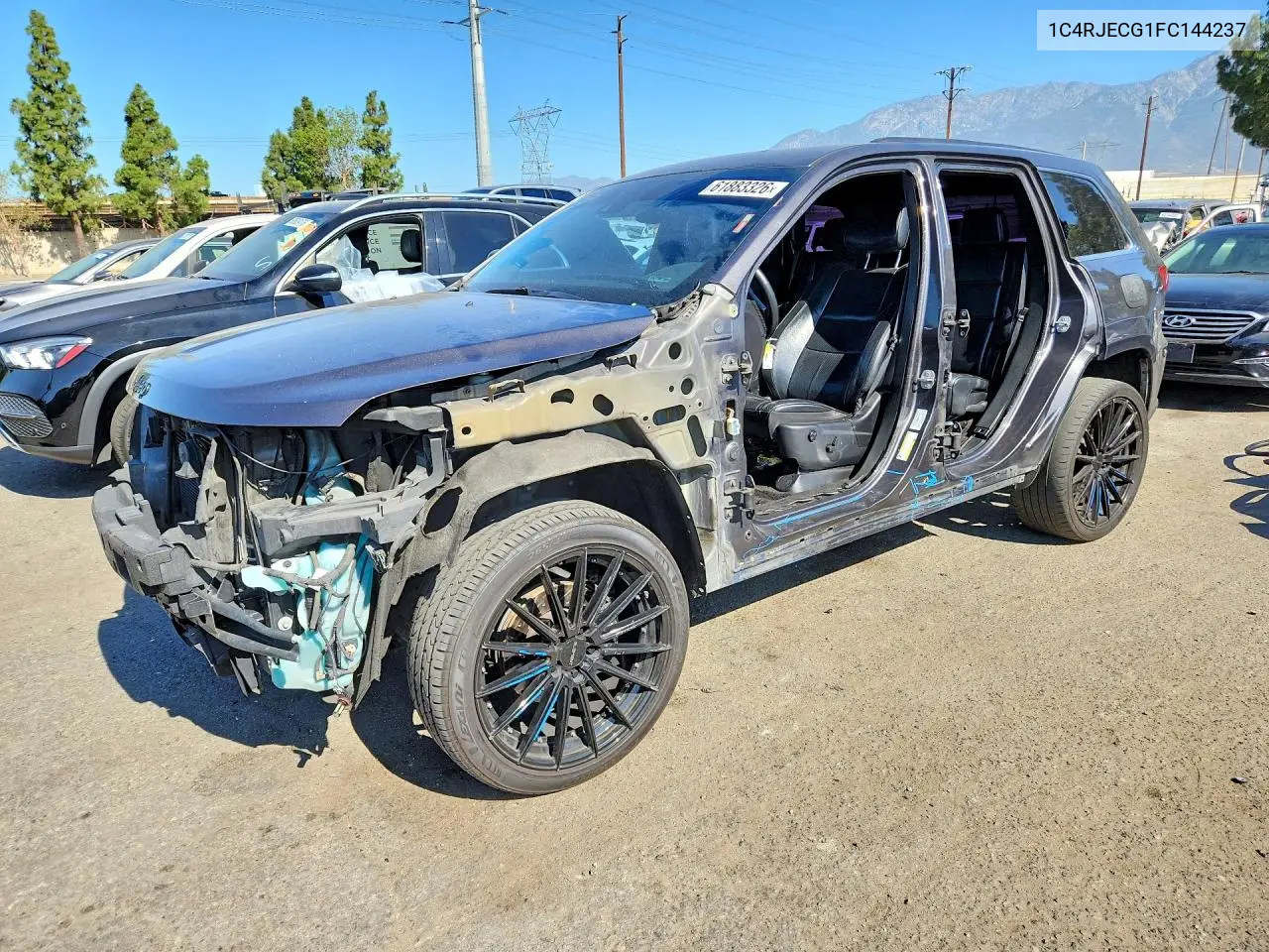 2015 Jeep Grand Cherokee Overland VIN: 1C4RJECG1FC144237 Lot: 61883326
