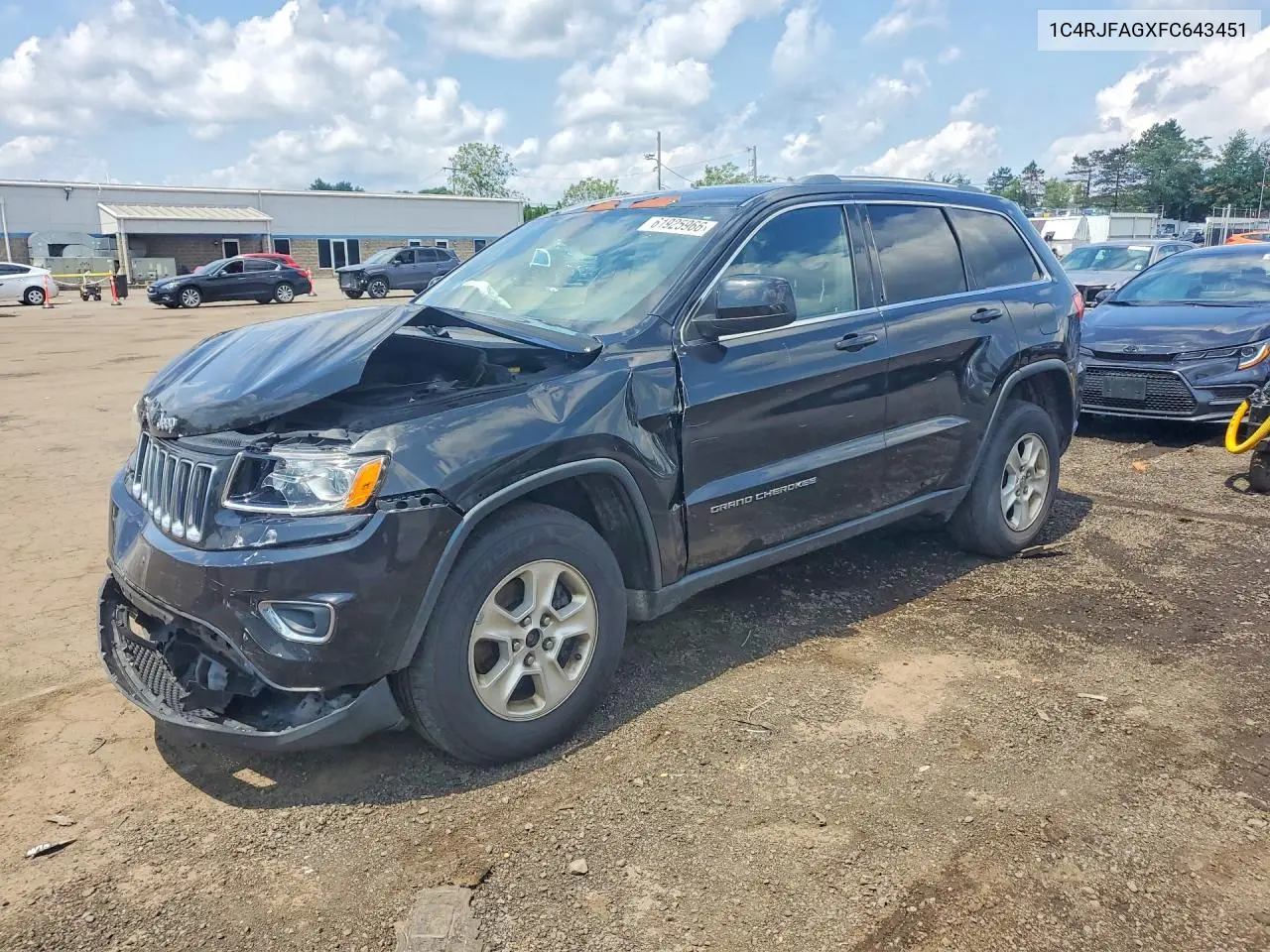 2015 Jeep Grand Cherokee Laredo VIN: 1C4RJFAGXFC643451 Lot: 61925966