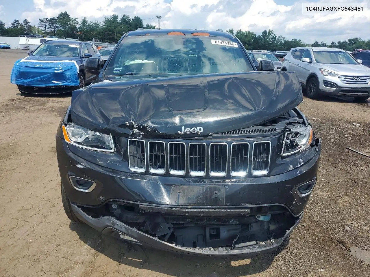 2015 Jeep Grand Cherokee Laredo VIN: 1C4RJFAGXFC643451 Lot: 61925966