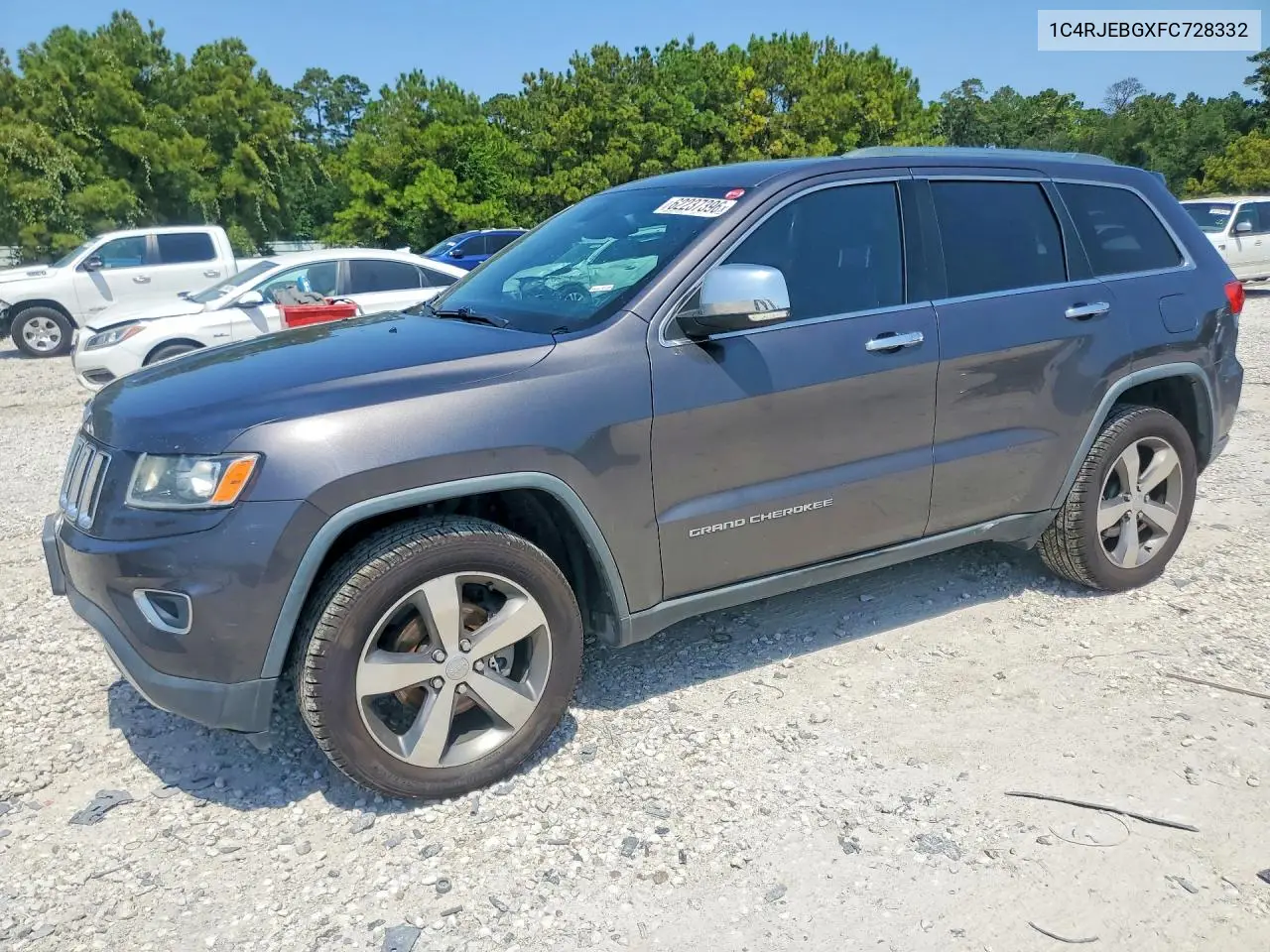 2015 Jeep Grand Cherokee Limited VIN: 1C4RJEBGXFC728332 Lot: 62237396