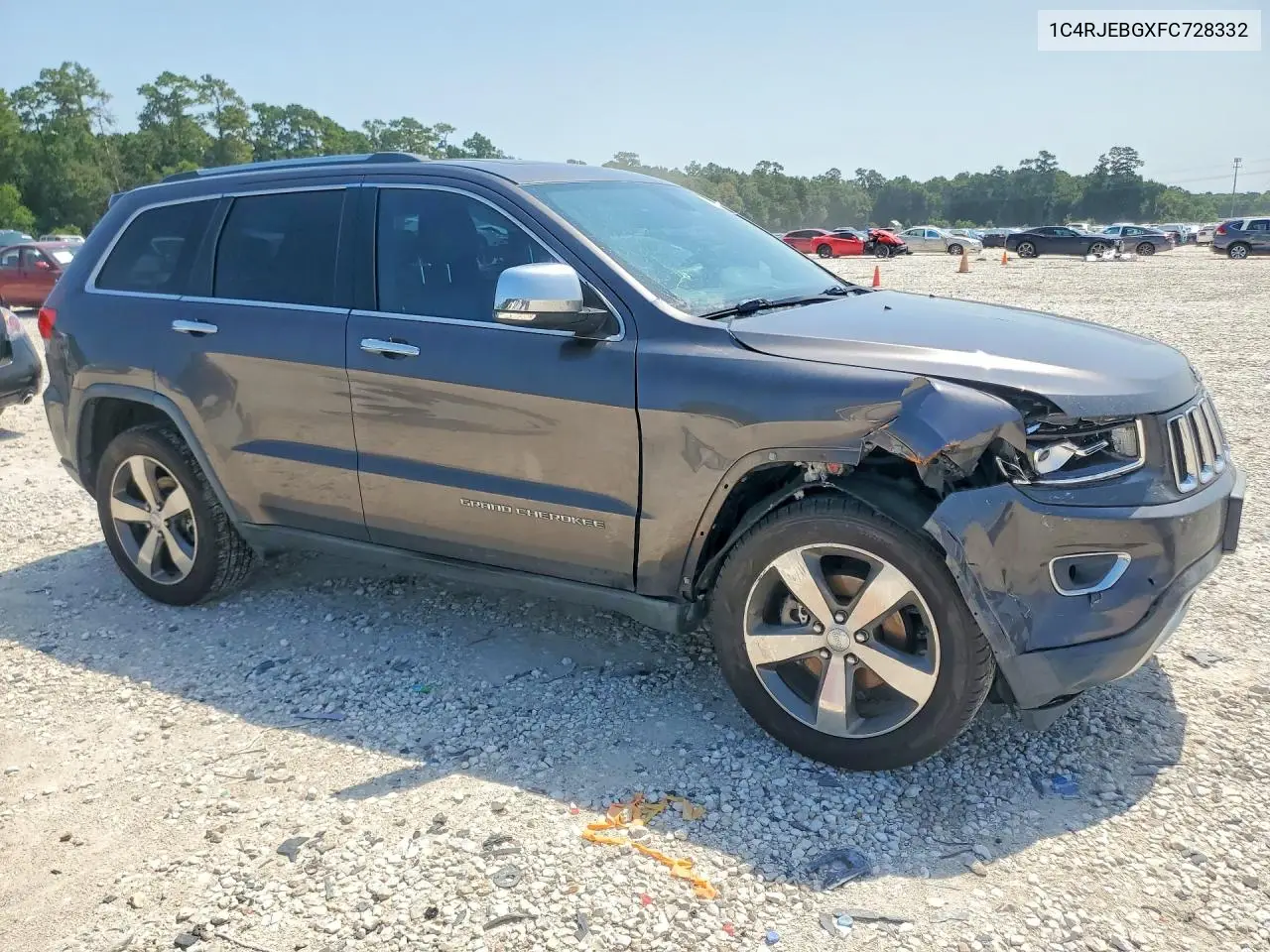 2015 Jeep Grand Cherokee Limited VIN: 1C4RJEBGXFC728332 Lot: 62237396