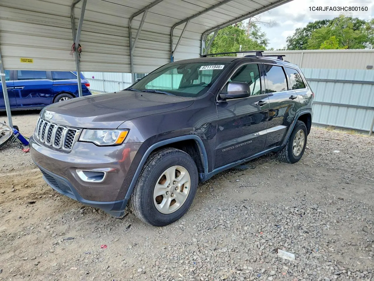 2017 Jeep Grand Cherokee Laredo VIN: 1C4RJFAG3HC800160 Lot: 62111946