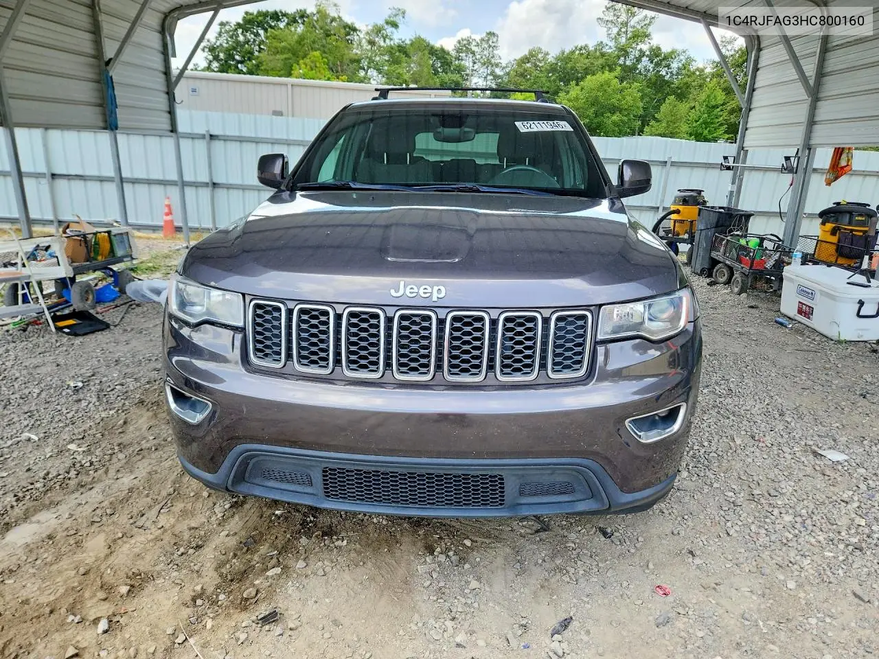 2017 Jeep Grand Cherokee Laredo VIN: 1C4RJFAG3HC800160 Lot: 62111946