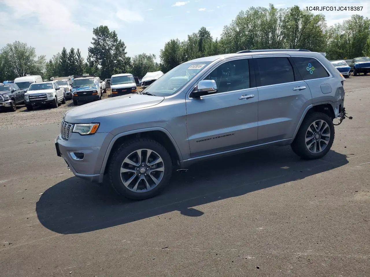 2018 Jeep Grand Cherokee Overland VIN: 1C4RJFCG1JC418387 Lot: 61628516