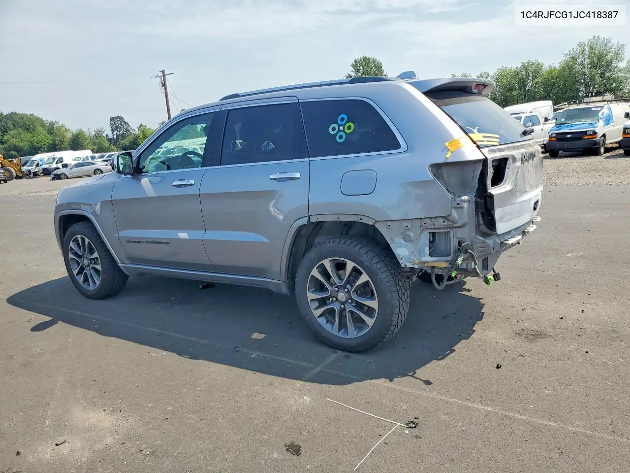2018 Jeep Grand Cherokee Overland VIN: 1C4RJFCG1JC418387 Lot: 61628516