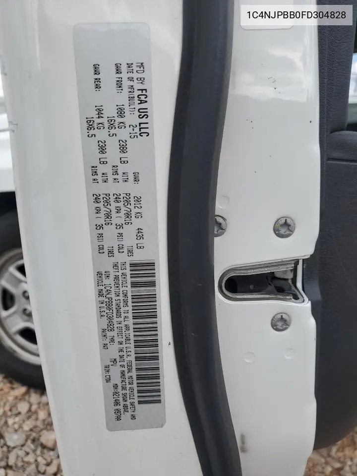 1C4NJPBB0FD304828 2015 Jeep Patriot Sport