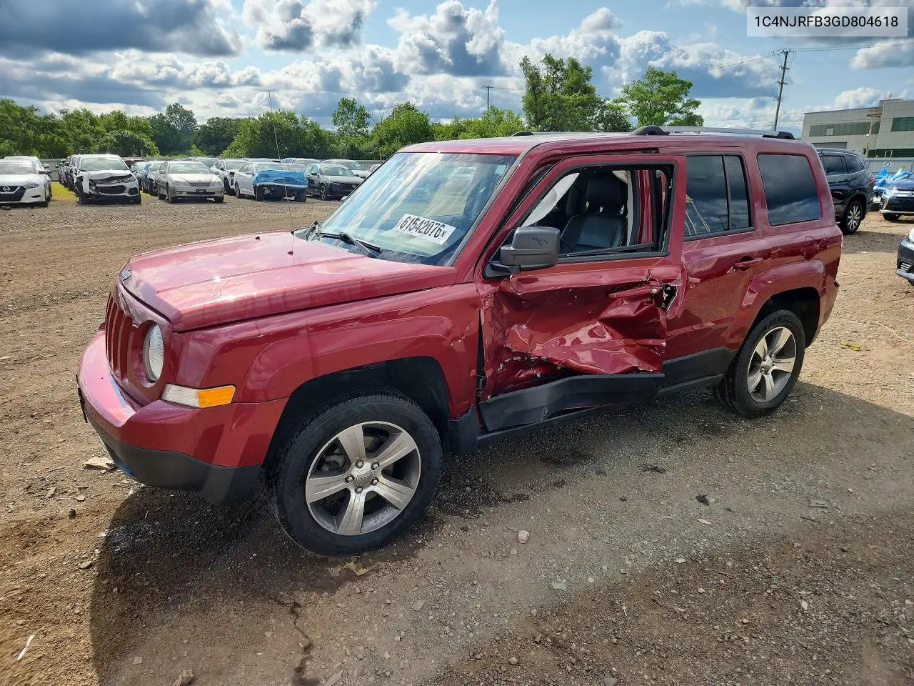 2016 Jeep Patriot Latitude VIN: 1C4NJRFB3GD804618 Lot: 61542076
