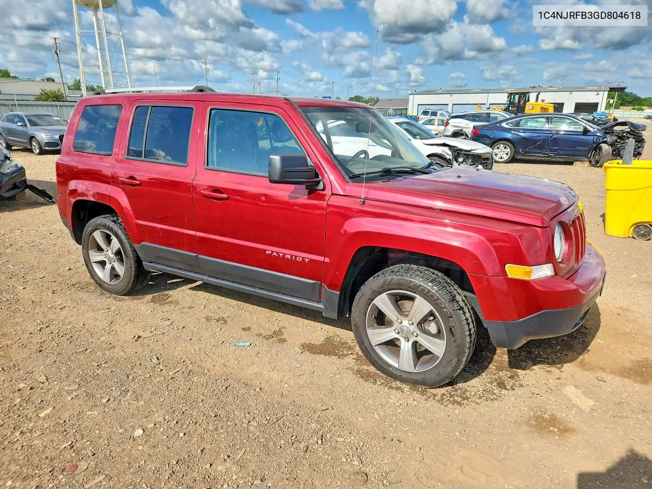 2016 Jeep Patriot Latitude VIN: 1C4NJRFB3GD804618 Lot: 61542076