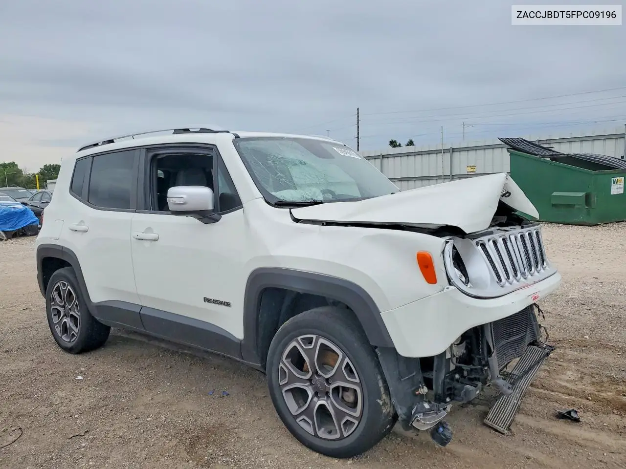 2015 Jeep Renegade Limited VIN: ZACCJBDT5FPC09196 Lot: 56945616