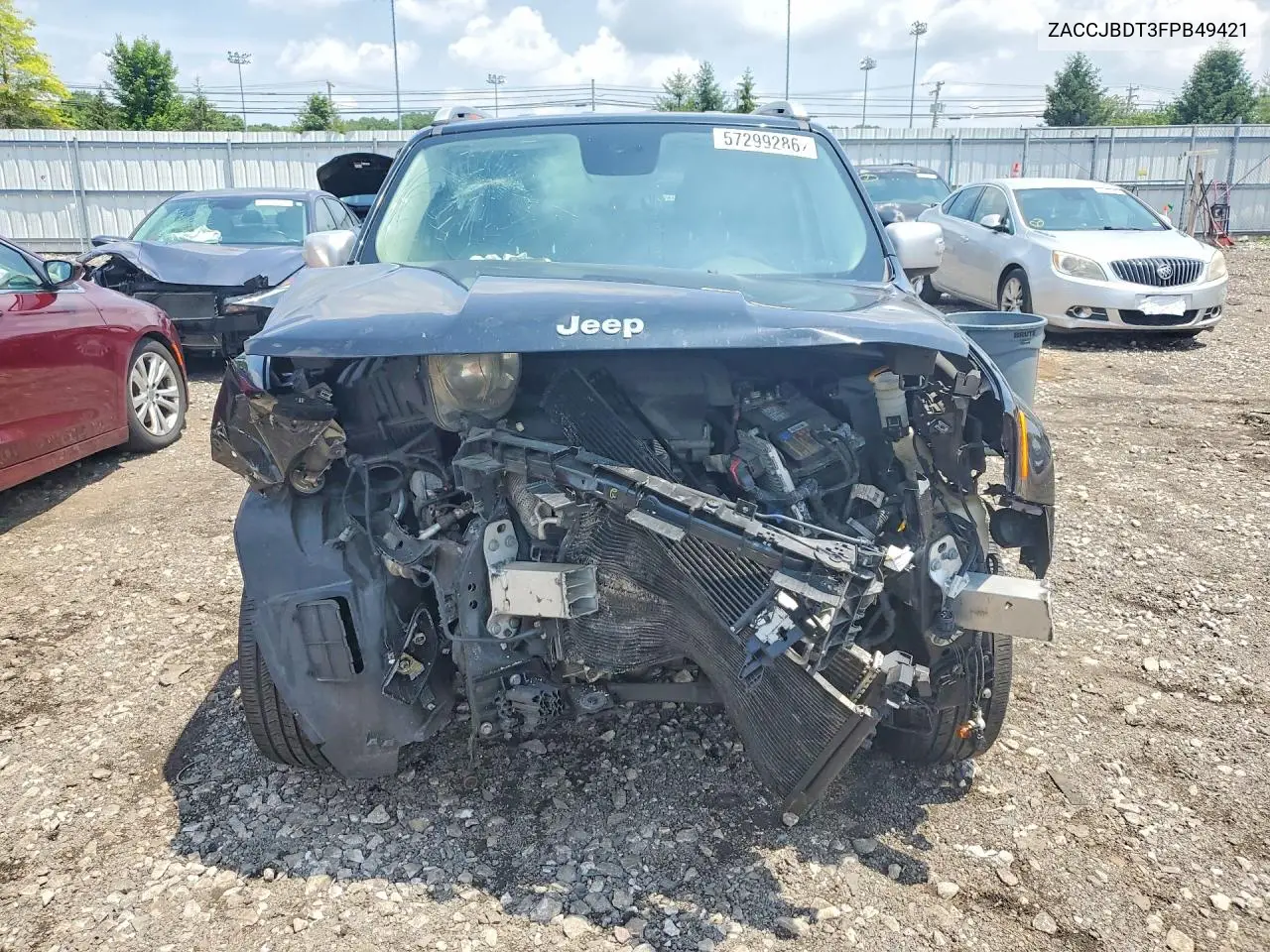 2015 Jeep Renegade Limited VIN: ZACCJBDT3FPB49421 Lot: 57299286
