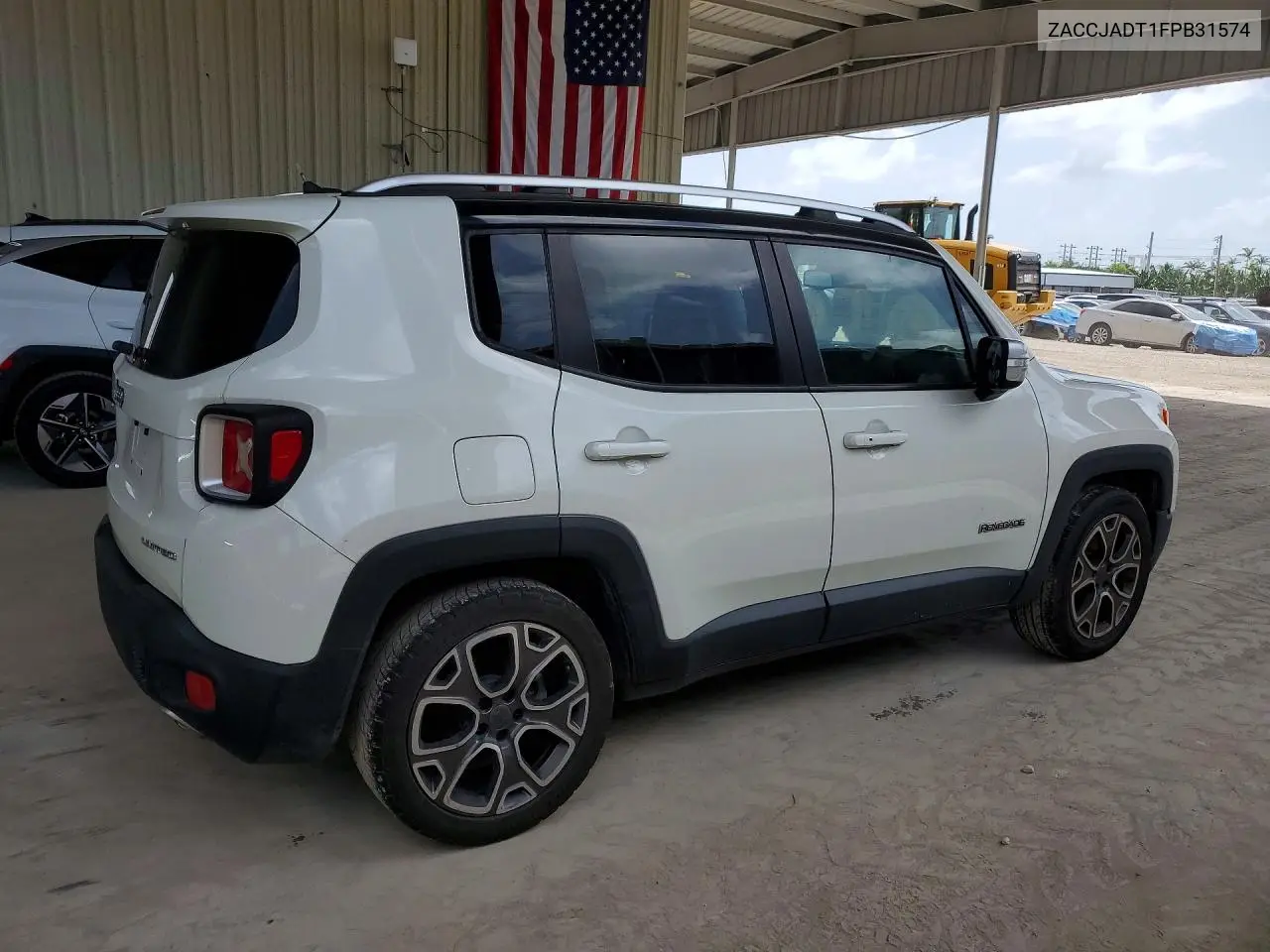 2015 Jeep Renegade Limited VIN: ZACCJADT1FPB31574 Lot: 59735606