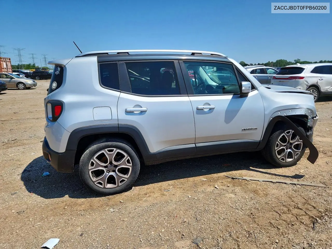 2015 Jeep Renegade Limited VIN: ZACCJBDT0FPB60200 Lot: 59901926