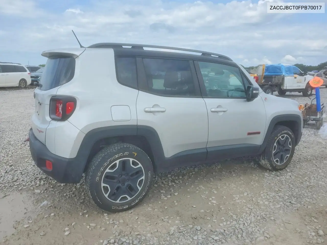 2015 Jeep Renegade Trailhawk VIN: ZACCJBCT0FPB70017 Lot: 60795606