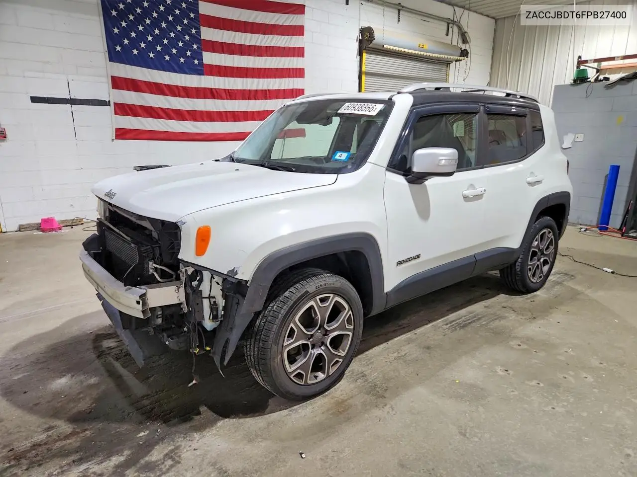 2015 Jeep Renegade Limited VIN: ZACCJBDT6FPB27400 Lot: 60938866