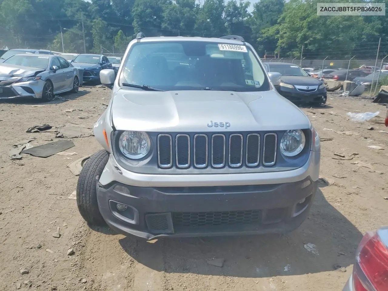 2015 Jeep Renegade Limited VIN: ZACCJBBT5FPB36026 Lot: 61186996
