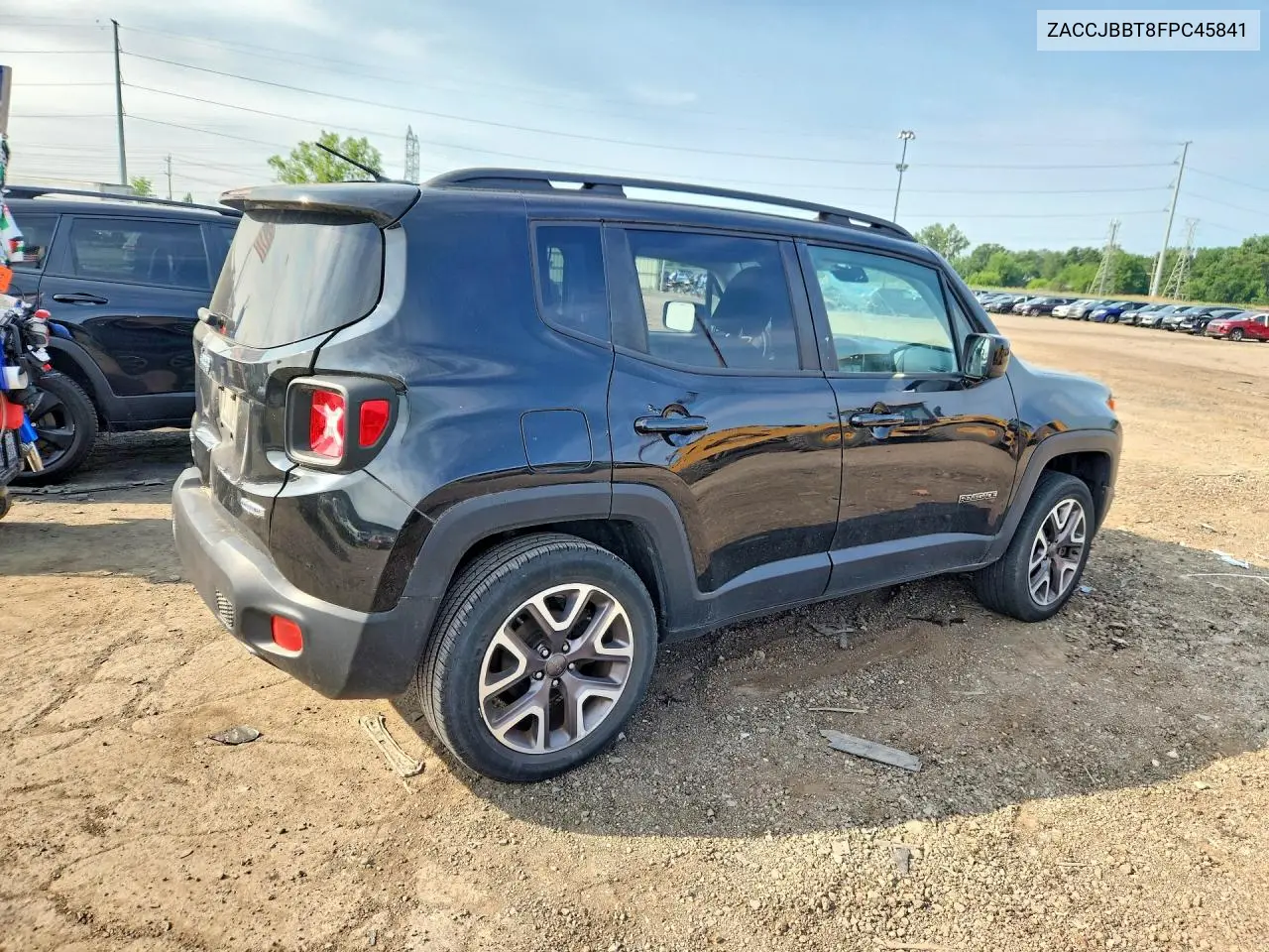 2015 Jeep Renegade Latitude VIN: ZACCJBBT8FPC45841 Lot: 61314496