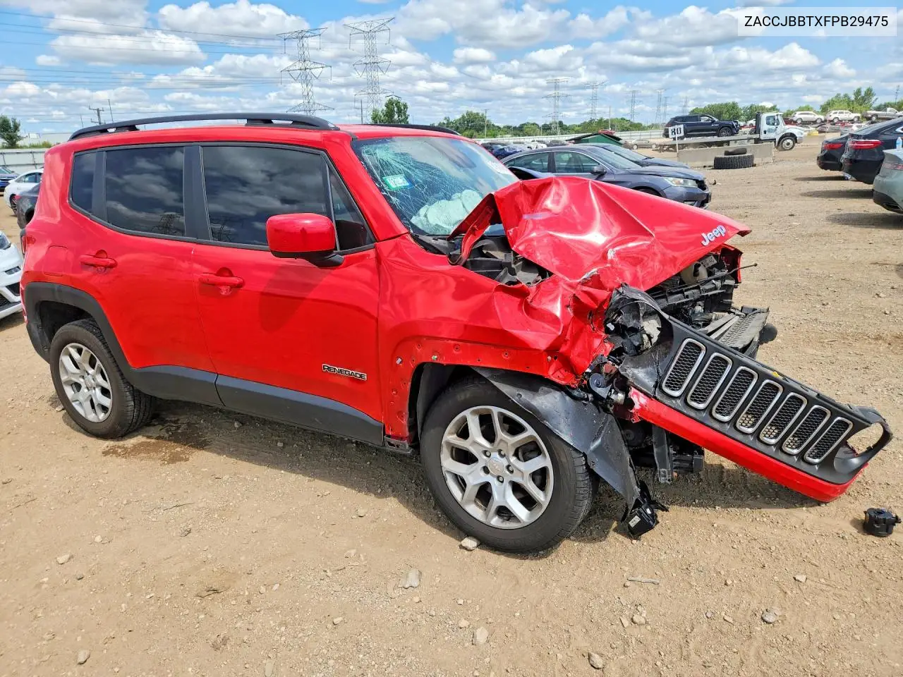 2015 Jeep Renegade Latitude VIN: ZACCJBBTXFPB29475 Lot: 61970726