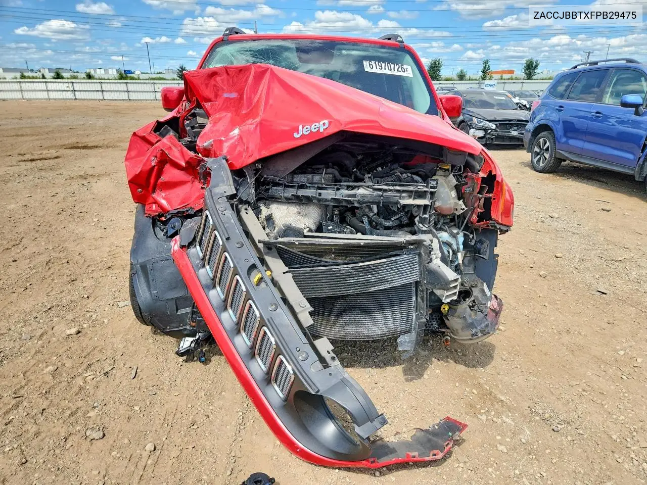 2015 Jeep Renegade Latitude VIN: ZACCJBBTXFPB29475 Lot: 61970726