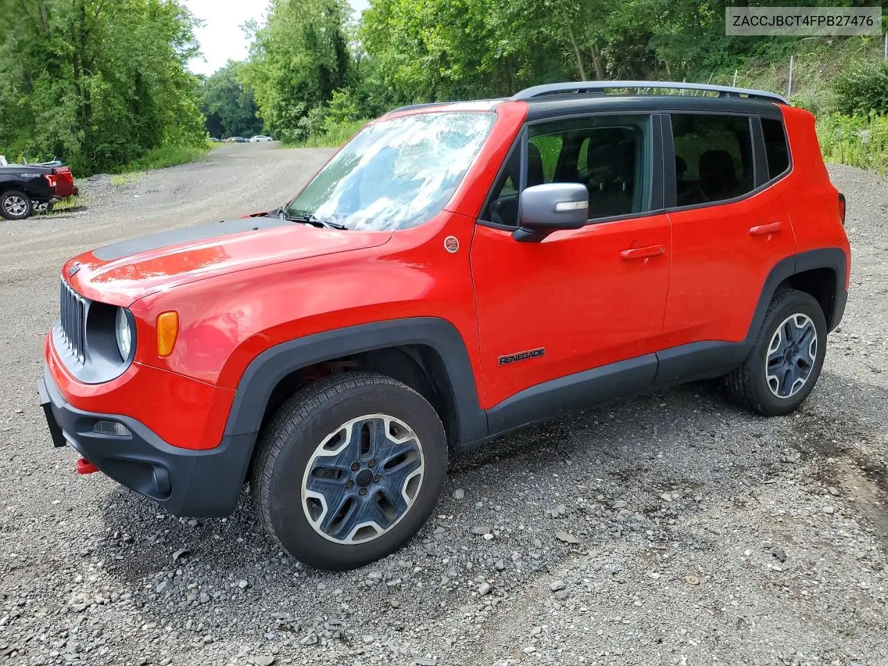 2015 Jeep Renegade Trailhawk VIN: ZACCJBCT4FPB27476 Lot: 62278126