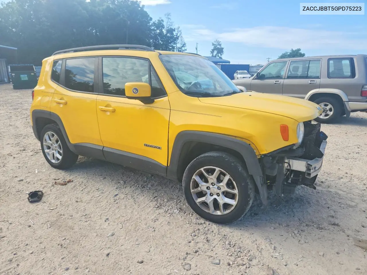 2016 Jeep Renegade Latitude VIN: ZACCJBBT5GPD75223 Lot: 56211496