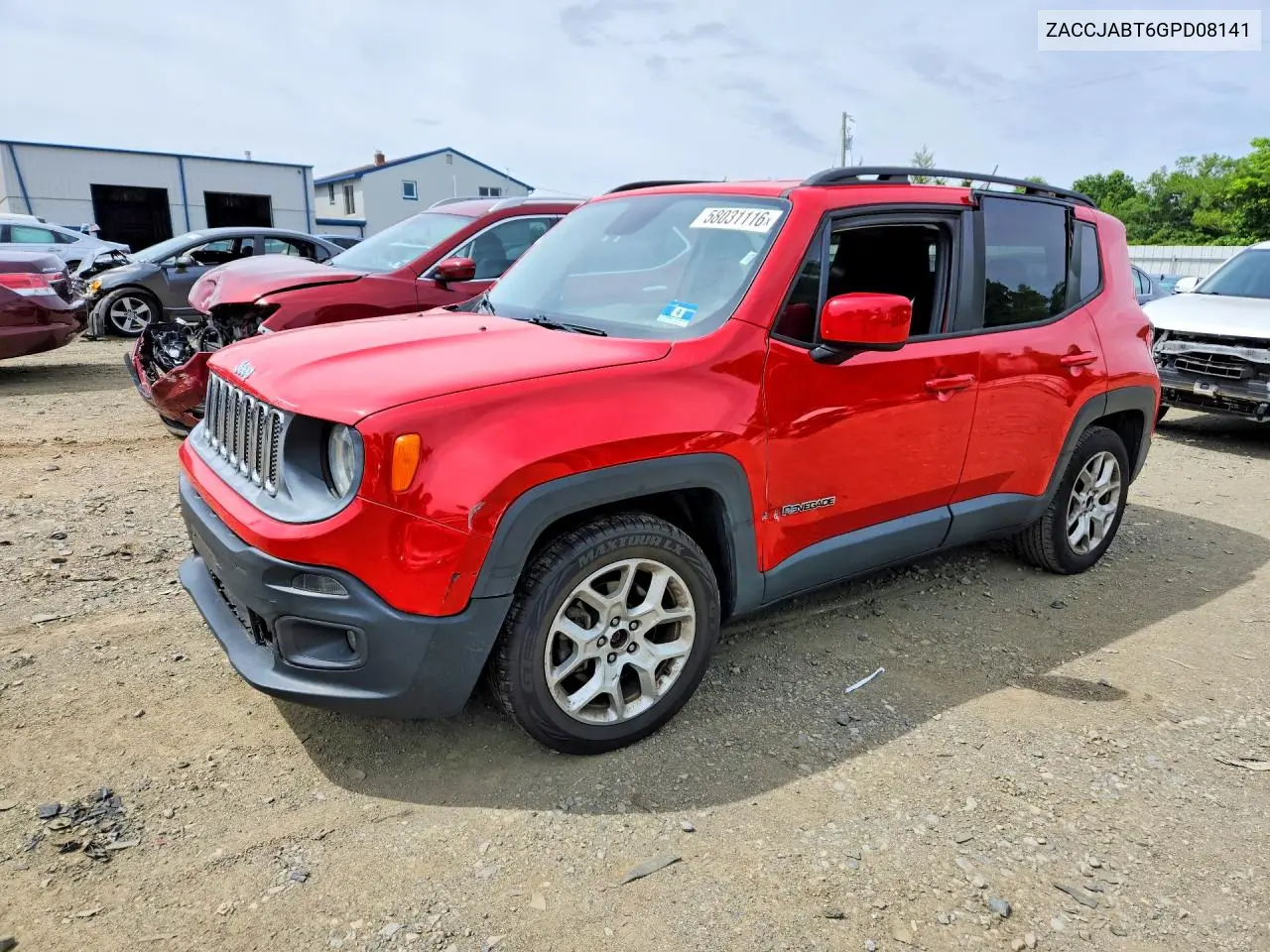 2016 Jeep Renegade Latitude VIN: ZACCJABT6GPD08141 Lot: 58031116