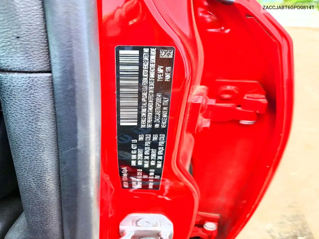 2016 Jeep Renegade Latitude VIN: ZACCJABT6GPD08141 Lot: 58031116