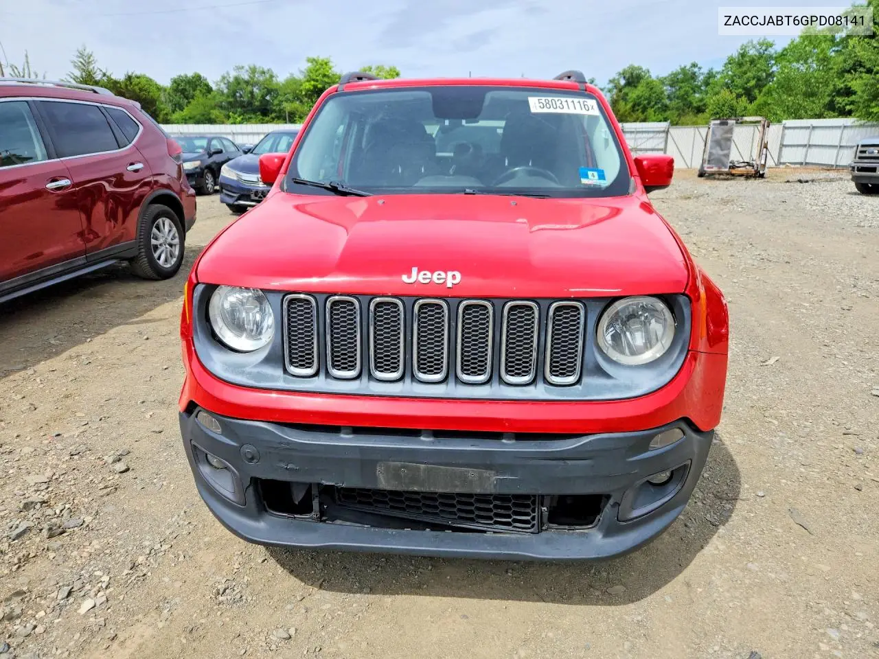 2016 Jeep Renegade Latitude VIN: ZACCJABT6GPD08141 Lot: 58031116