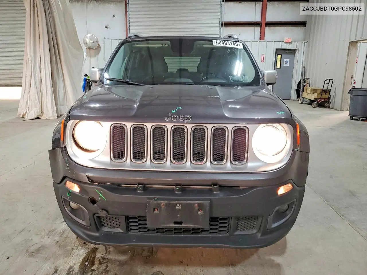 2016 Jeep Renegade Limited VIN: ZACCJBDT0GPC98502 Lot: 60493146