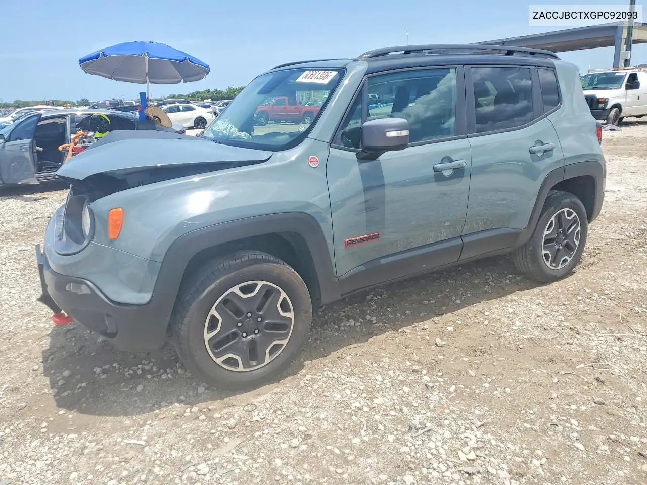 2016 Jeep Renegade Trailhawk VIN: ZACCJBCTXGPC92093 Lot: 60681306