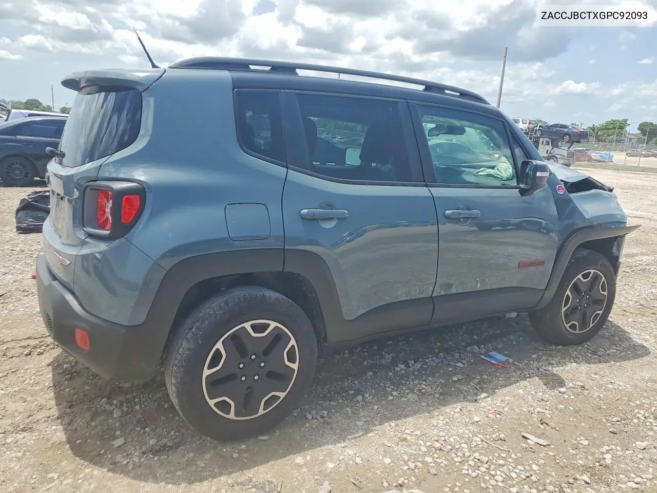 2016 Jeep Renegade Trailhawk VIN: ZACCJBCTXGPC92093 Lot: 60681306