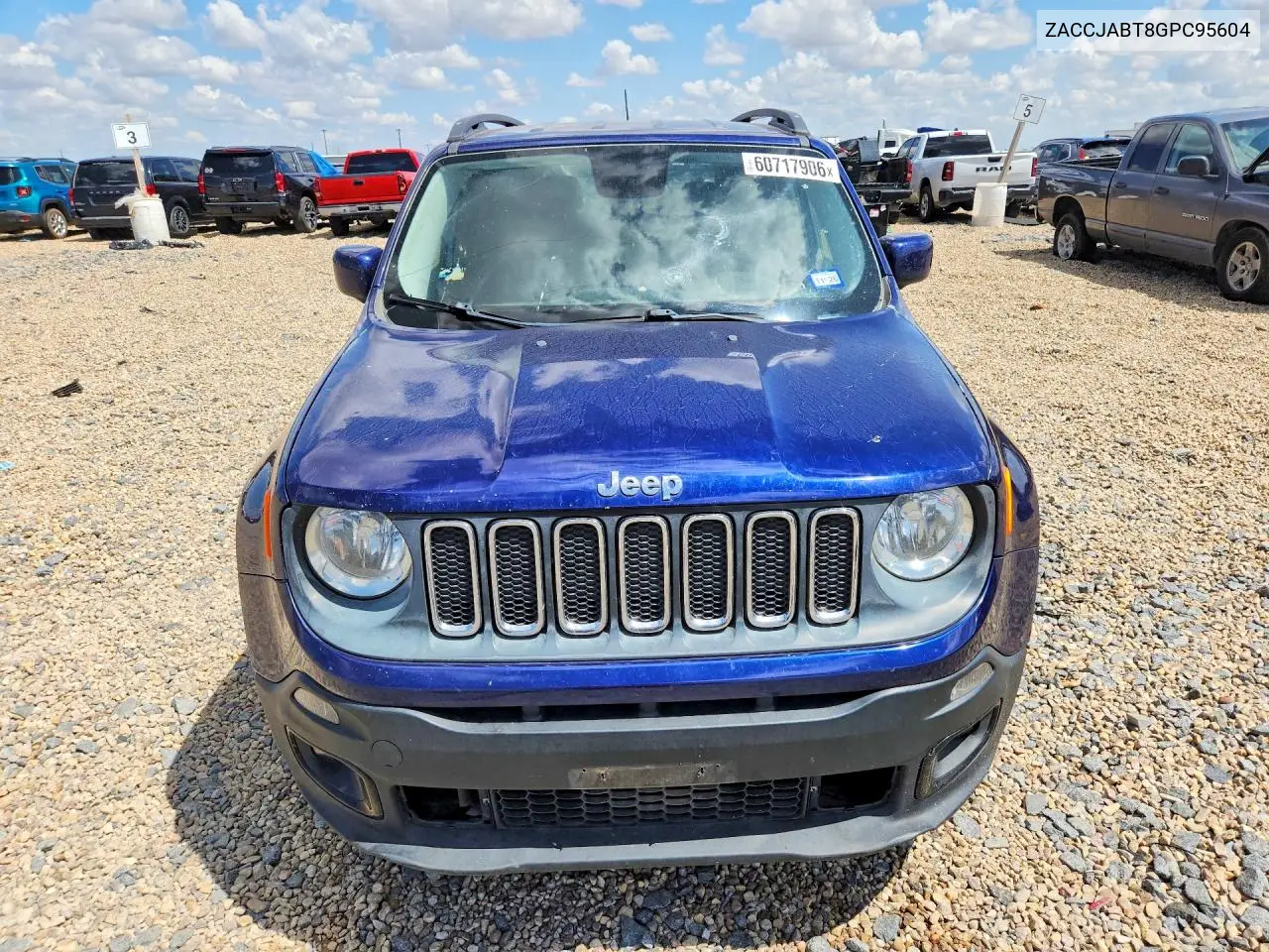 2016 Jeep Renegade Latitude VIN: ZACCJABT8GPC95604 Lot: 60717906