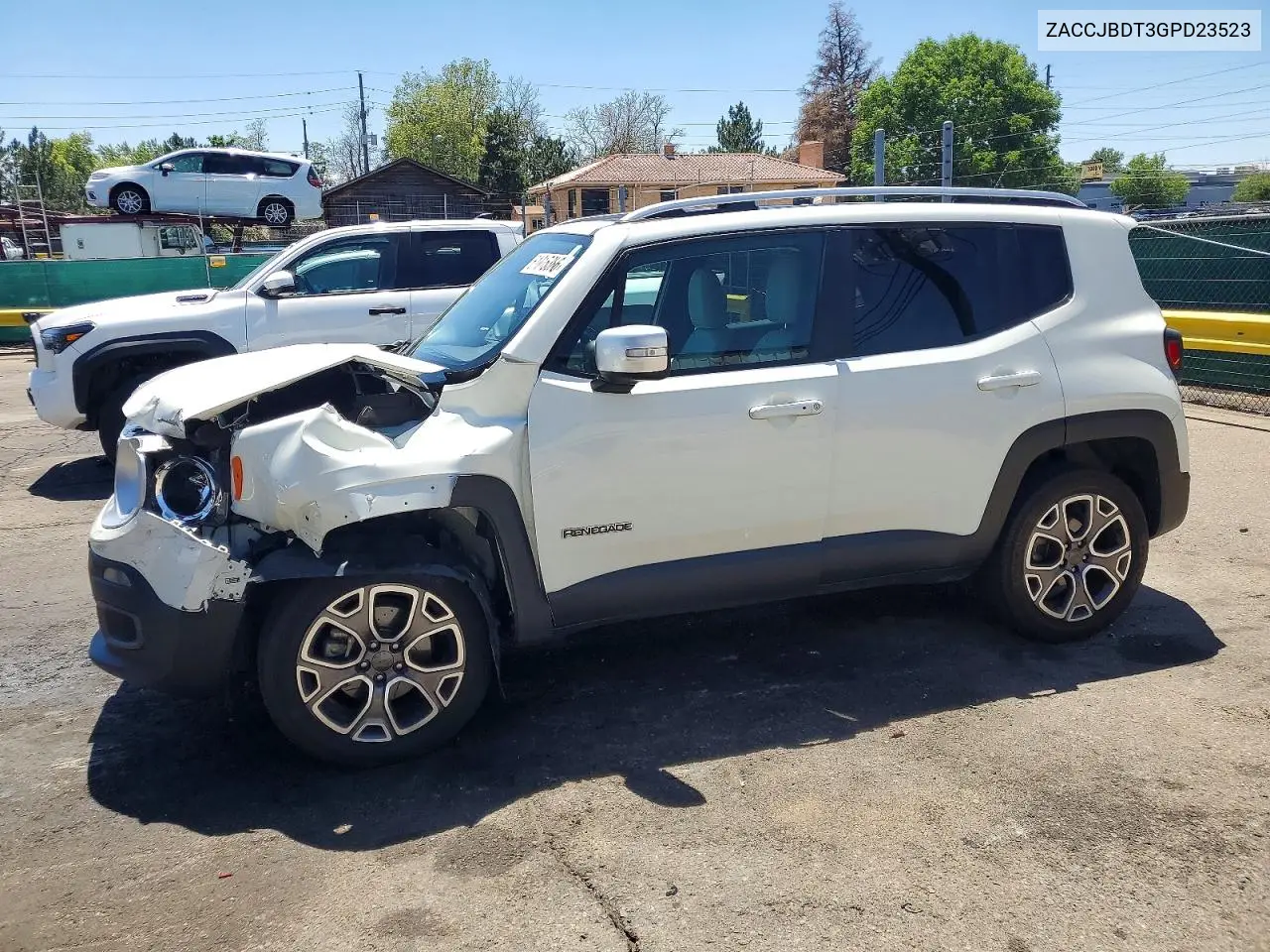 2016 Jeep Renegade Limited VIN: ZACCJBDT3GPD23523 Lot: 61015386