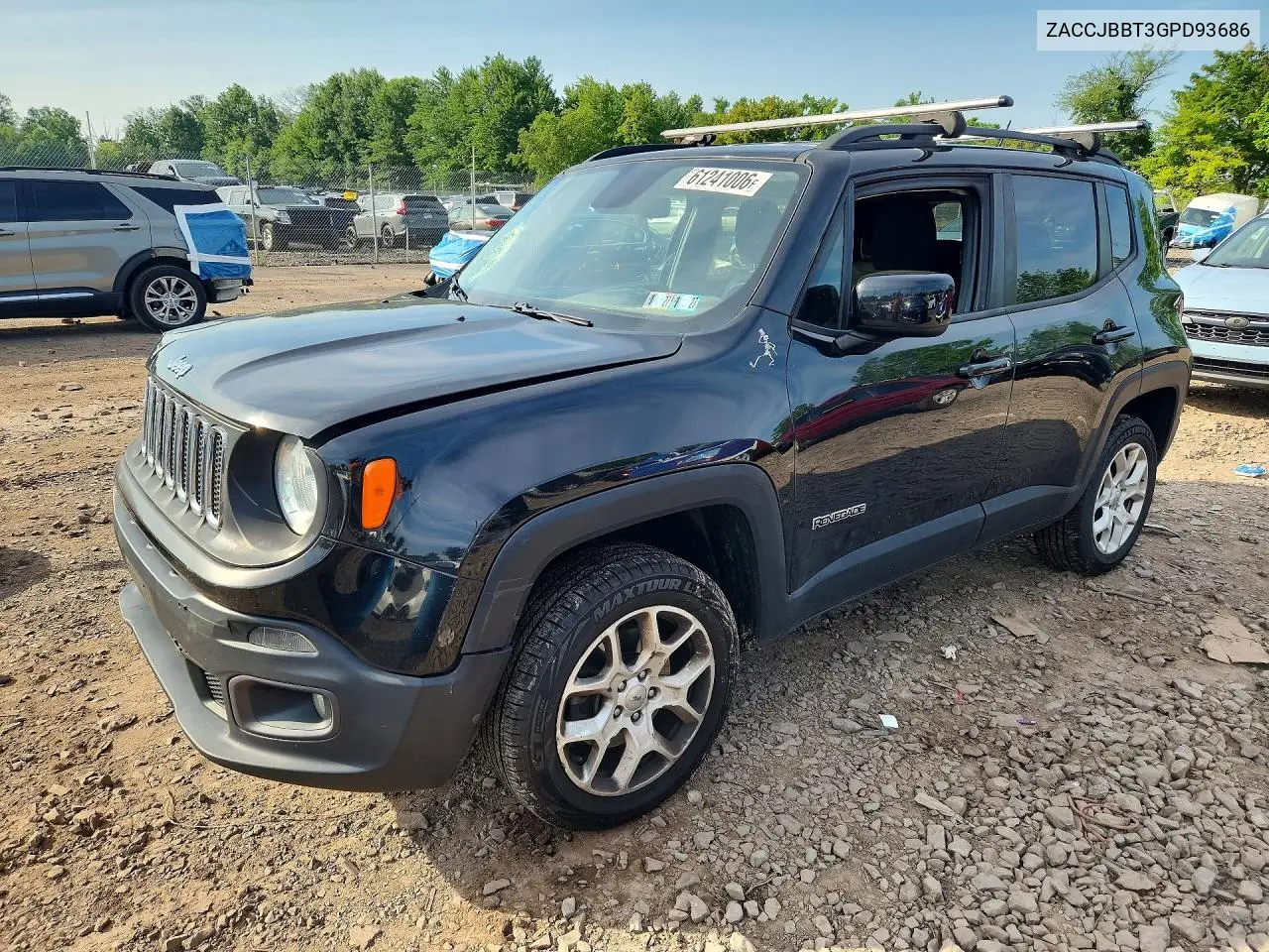 2016 Jeep Renegade Latitude VIN: ZACCJBBT3GPD93686 Lot: 61241006