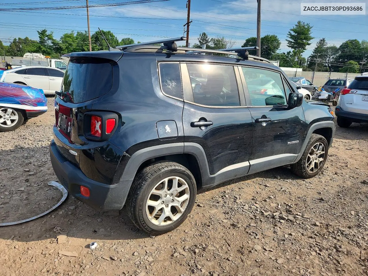 2016 Jeep Renegade Latitude VIN: ZACCJBBT3GPD93686 Lot: 61241006