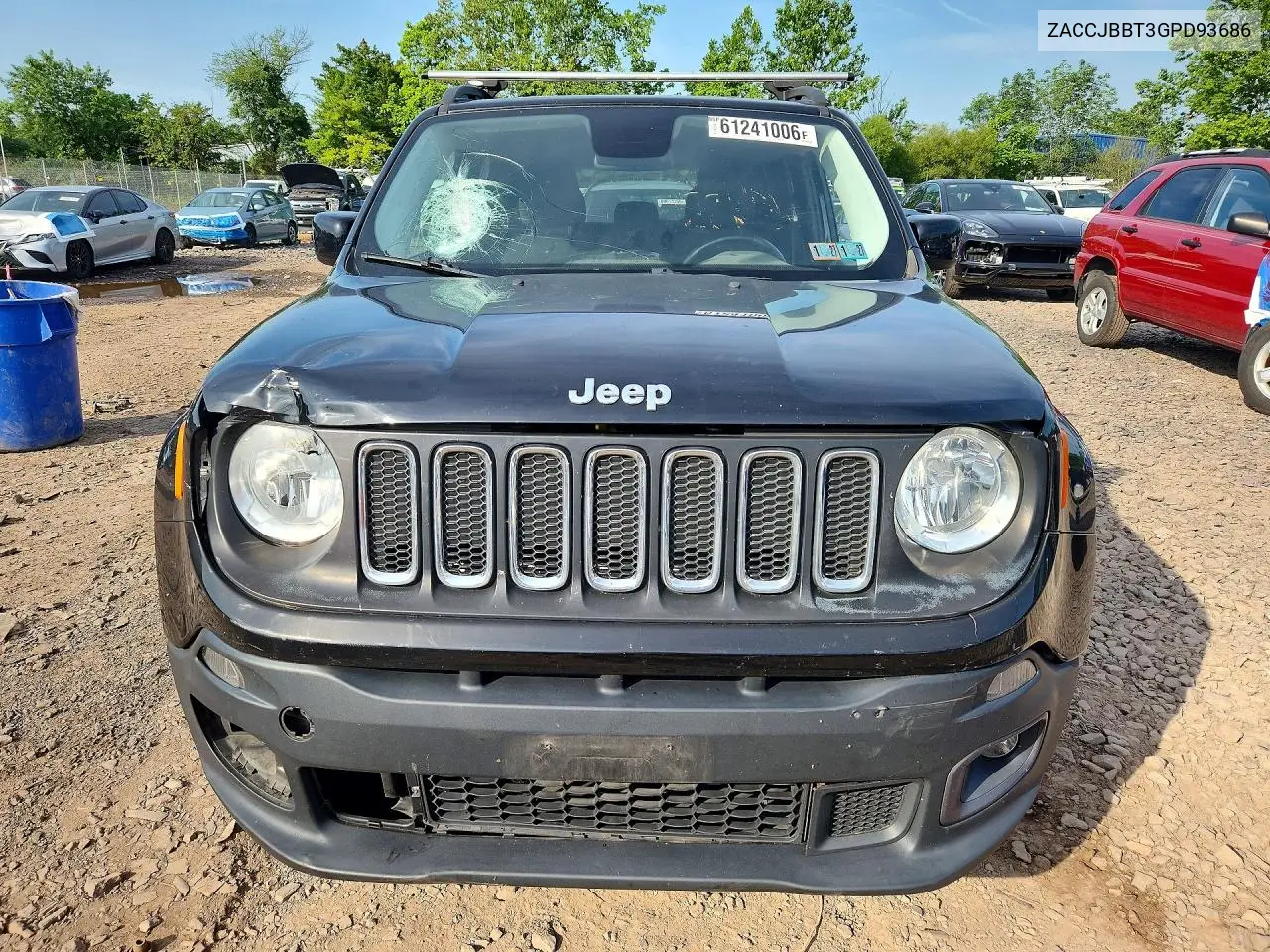 2016 Jeep Renegade Latitude VIN: ZACCJBBT3GPD93686 Lot: 61241006