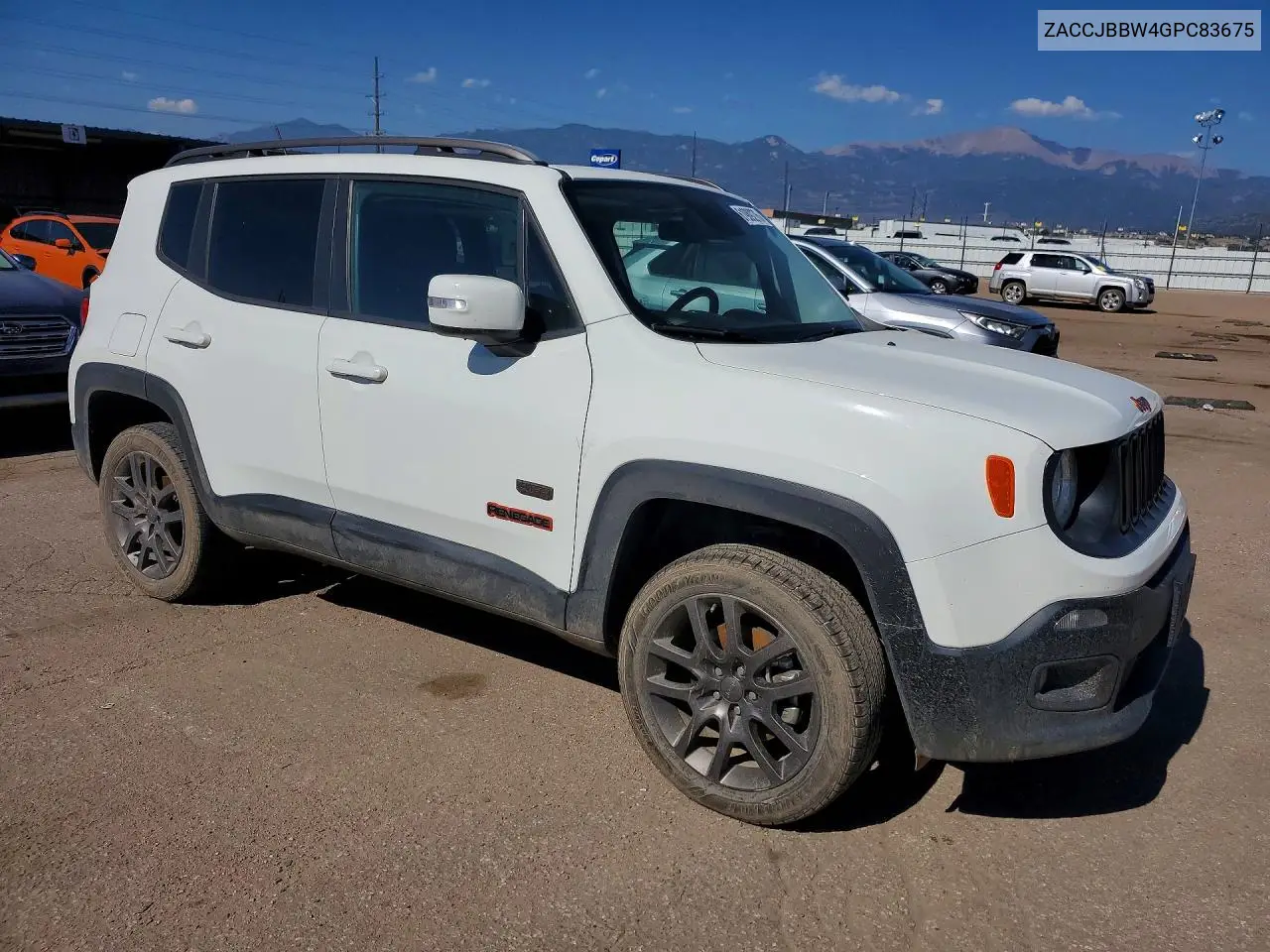2016 Jeep Renegade Latitude VIN: ZACCJBBW4GPC83675 Lot: 61989276