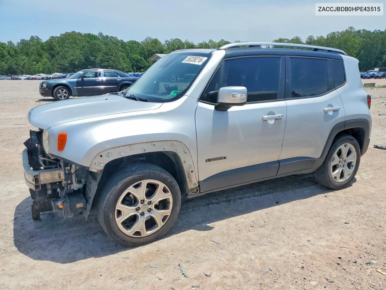 2017 Jeep Renegade Limited VIN: ZACCJBDB0HPE43515 Lot: 56339216