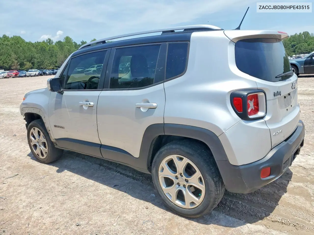 2017 Jeep Renegade Limited VIN: ZACCJBDB0HPE43515 Lot: 56339216