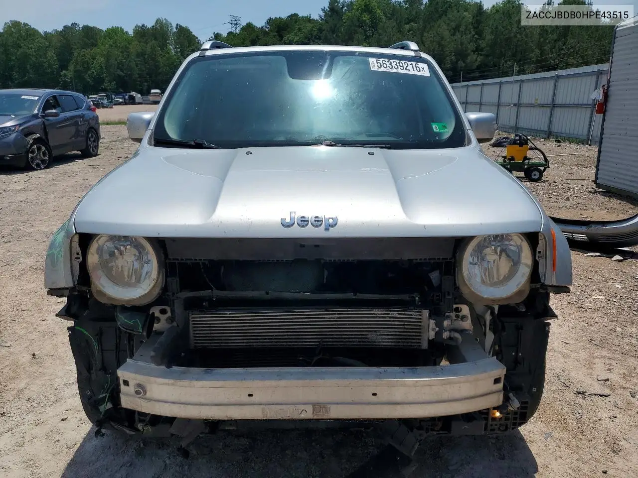 2017 Jeep Renegade Limited VIN: ZACCJBDB0HPE43515 Lot: 56339216
