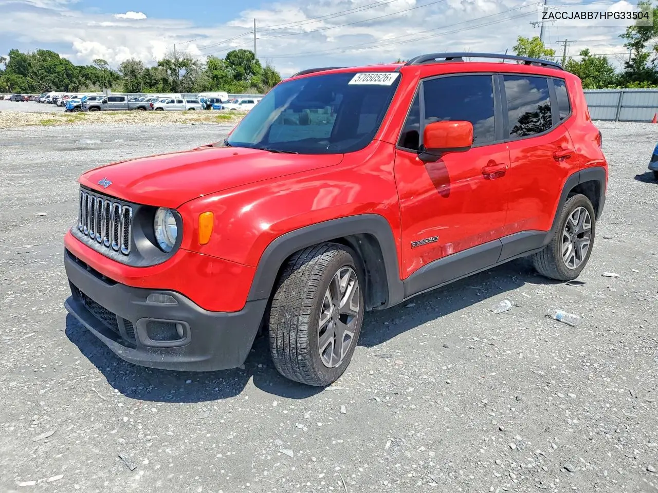 2017 Jeep Renegade Latitude VIN: ZACCJABB7HPG33504 Lot: 57050526