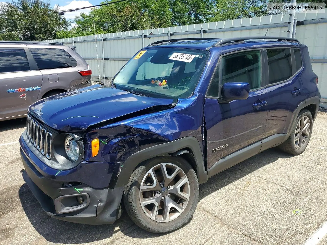 2017 Jeep Renegade Latitude VIN: ZACCJBBB9HPF56415 Lot: 58733746